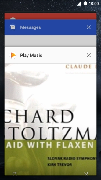 Slide your finger downwards starting from the top of the screen.