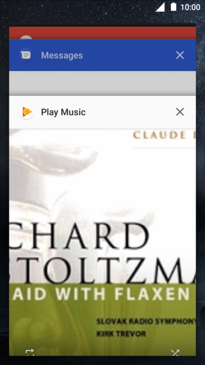 Slide your finger downwards starting from the top of the screen.