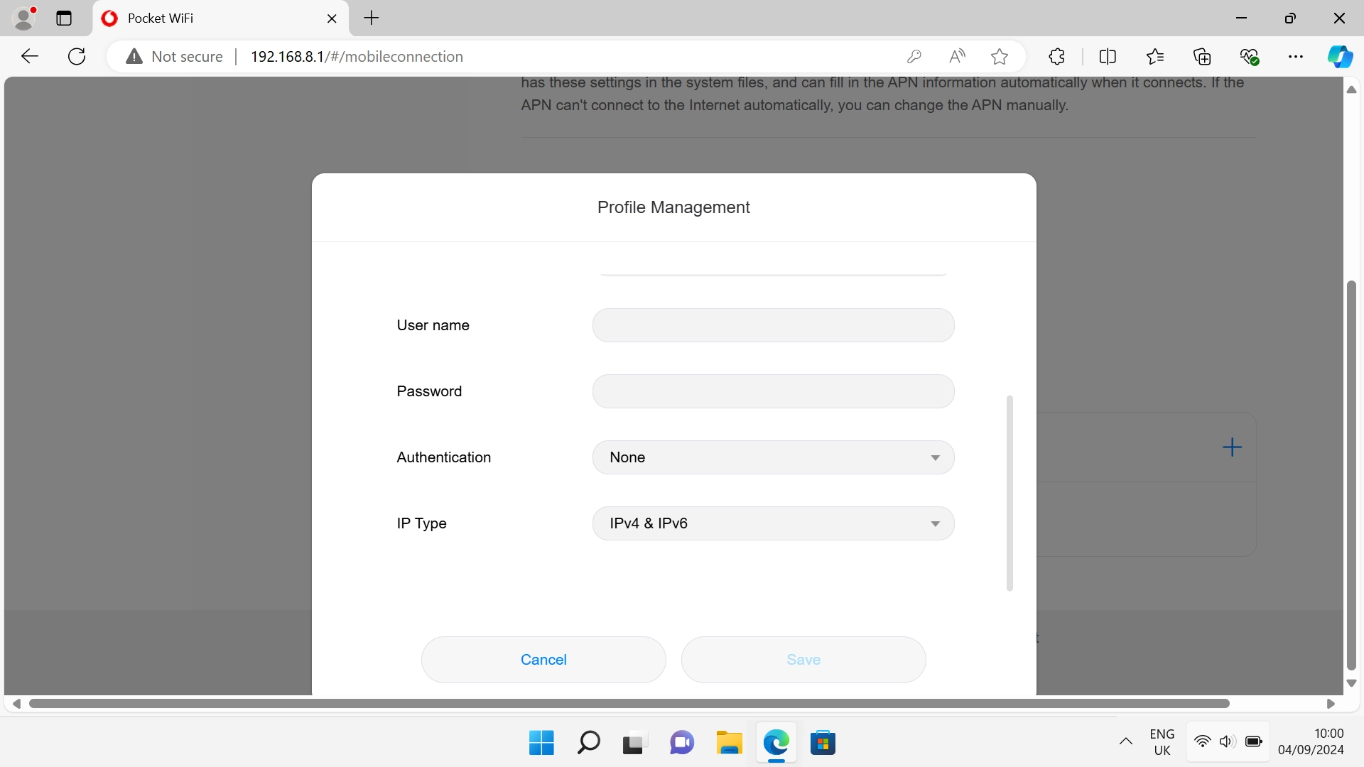 Click the drop down list next to 