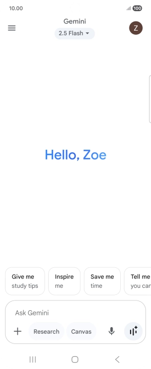 Press the profile icon.