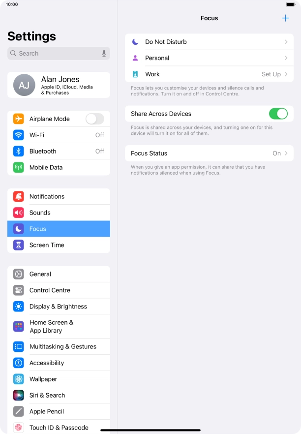 Press Do Not Disturb.