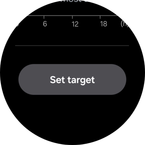Press Set target. Press Set target.