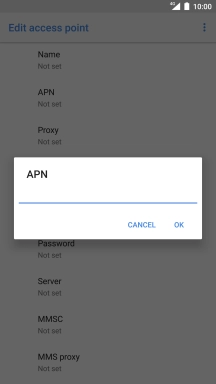 Key in live.vodafone.com and press OK.