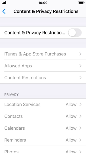 Press the indicator next to 