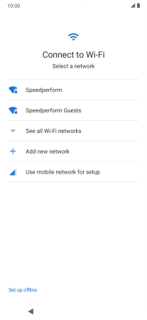 Press the required Wi-Fi network.