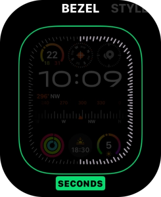 Turn the Digital Crown to change between the different designs.