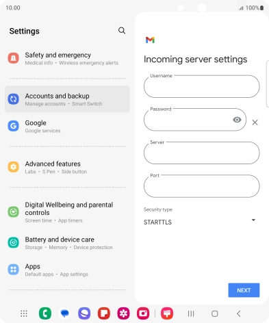 Press the field below 