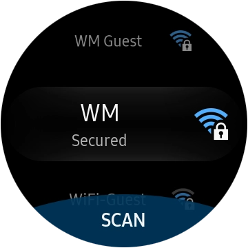 Press the required Wi-Fi network. Press the required Wi-Fi network.