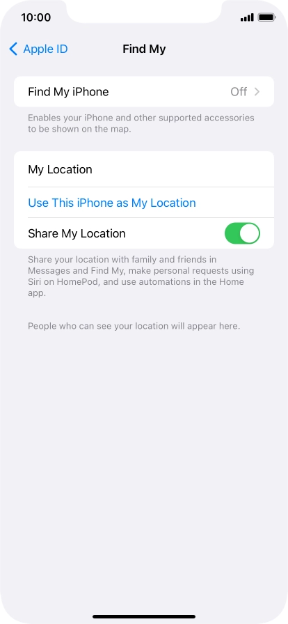 Press Find My iPhone.