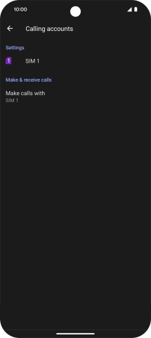 Press the name of the SIM.