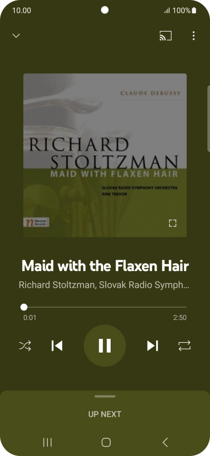 Press arrow right to go to the next audio file.