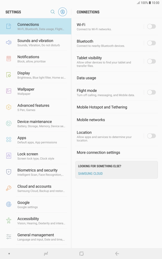 Press Mobile networks.