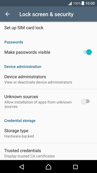 Press Set up SIM card lock. Press Set up SIM card lock.