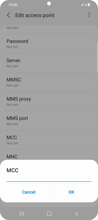 Key in 505 and press OK.