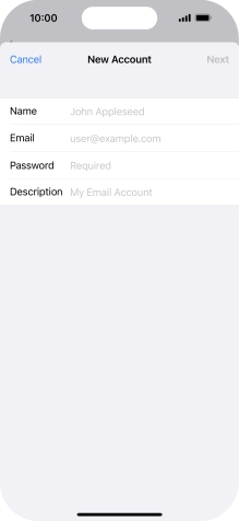 Press Name and key in the required sender name.