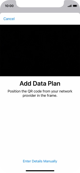 Place the QR code you've received inside the phone camera frame to scan the code.