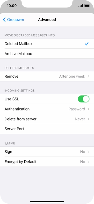 Press the indicator next to 