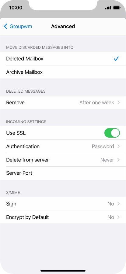 Press the indicator next to 