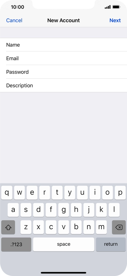 Press Description and key in the required name.