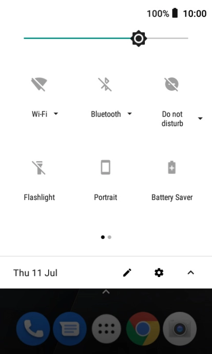 Press the settings icon.