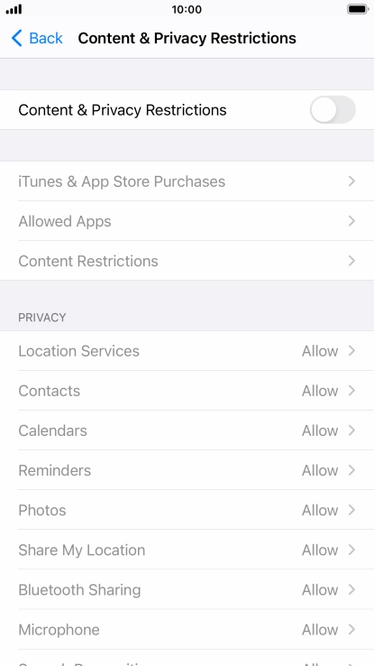 Press the indicator next to 