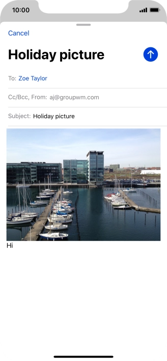 Press the send icon.