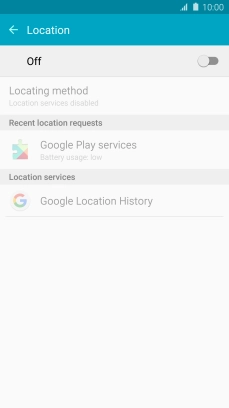 Press the indicator to turn the function on or off.