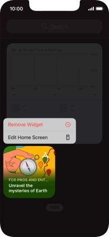 Press Remove Widget.