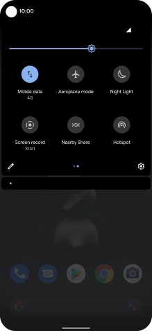 Press Mobile data to turn the function on or off. Press Mobile data to turn the function on or off.