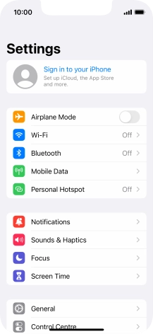 Press Sign in to your iPhone.