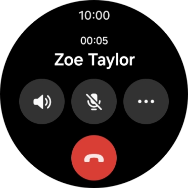 Press the end call icon.