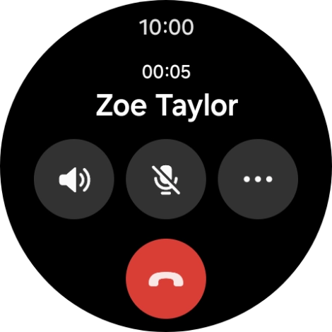 Press the end call icon.