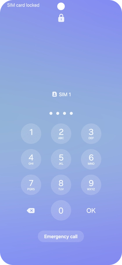 If your SIM is locked, key in your PIN and press OK.