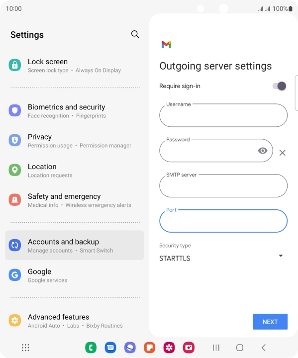 Press the drop down list below 