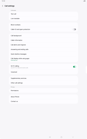 Press Supplementary services. Press Supplementary services.