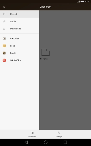 Press Music and go to the required folder.