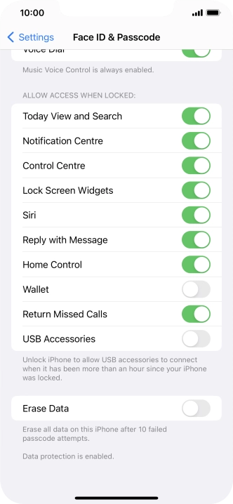 Press the indicator next to 