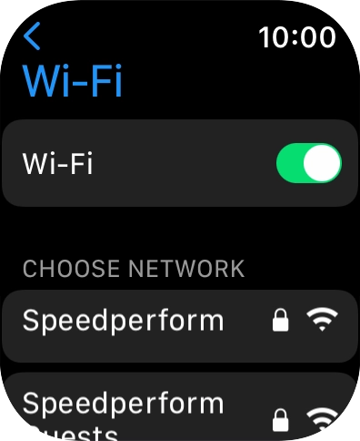 Press the required Wi-Fi network.
