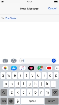Press the send icon.