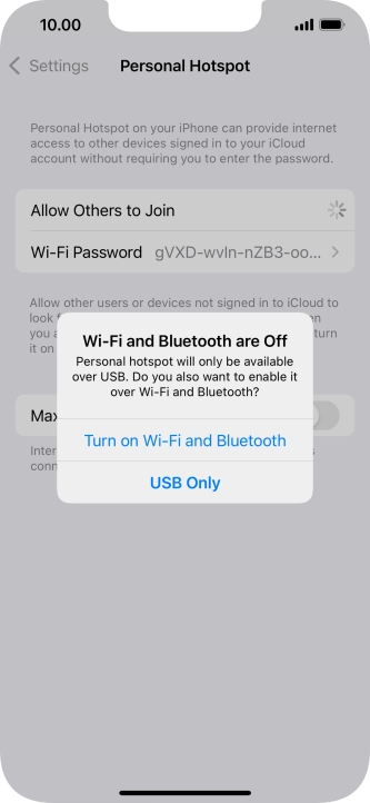 If Wi-Fi is turned off, press Turn on Wi-Fi and Bluetooth.