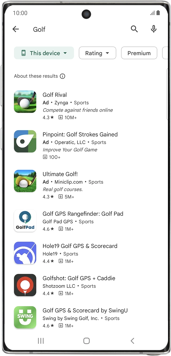On your phone: Press the required app.