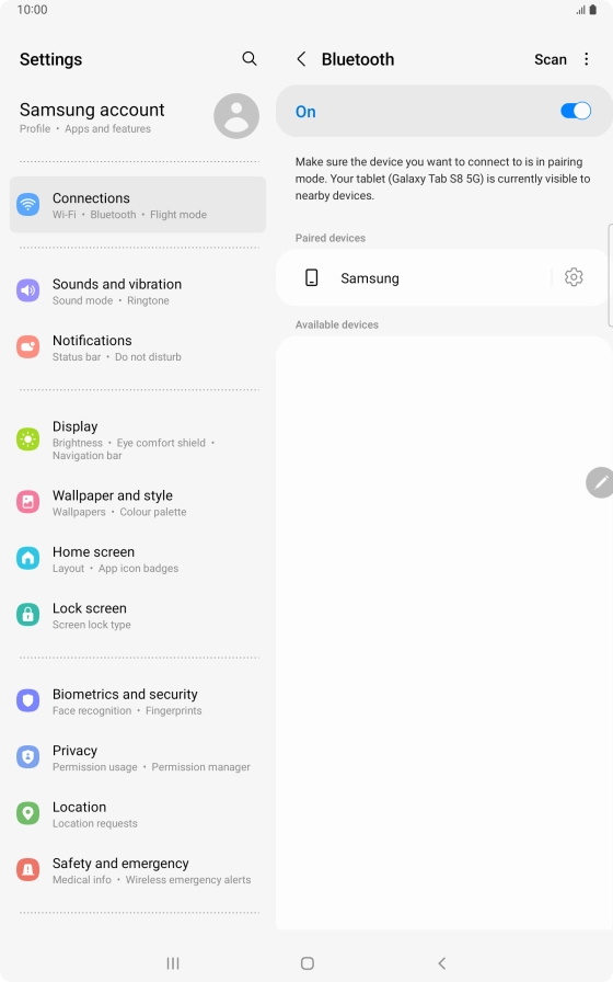 Press the Home key to return to the home screen.