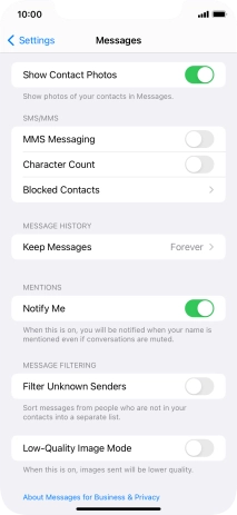 Press the indicator next to 