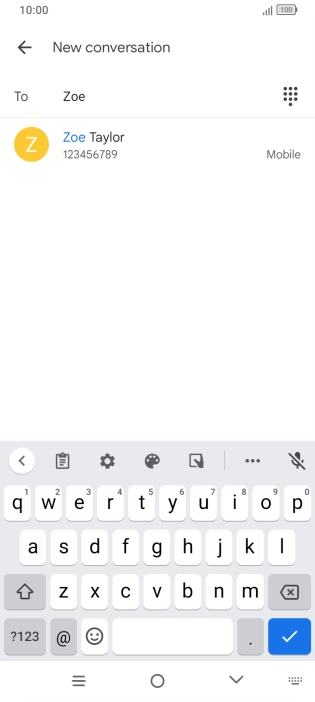 Press the required contact. Press the required contact.