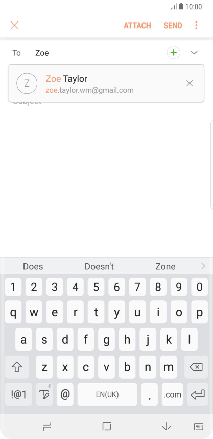 Press the required contact.