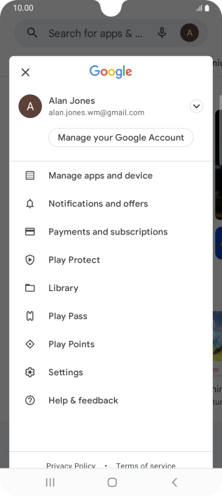 Press Settings. Press Settings.