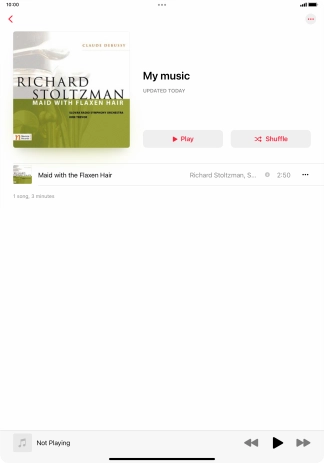 Go to the required category or playlist and press the required audio file.