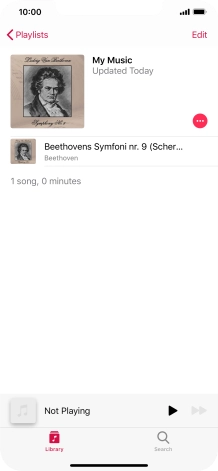 Go to the required category or playlist and press the required audio file.