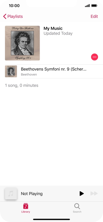 Go to the required category or playlist and press the required audio file.