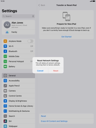 Press Reset. Press Reset.